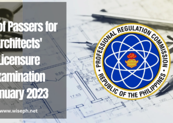 List of Passers for Architects’ Licensure Examination January 2023
