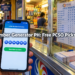 A hand holding a smartphone with a lotto number generator showing six blue number balls at a PCSO lotto outlet counter in the Philippines.