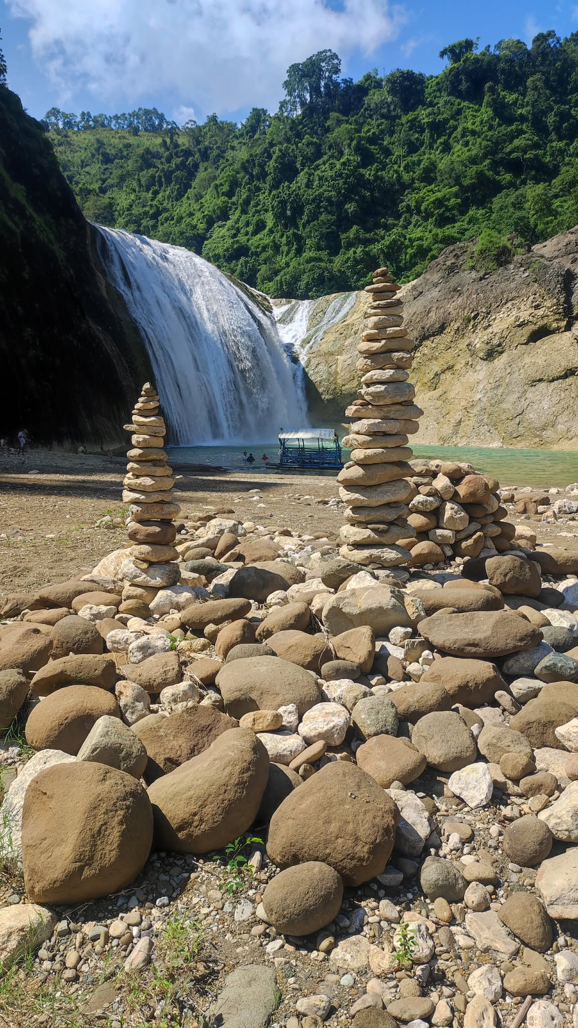 Pinsal Fall main drop with turquoise pool below, Sta. Maria Ilocos Sur