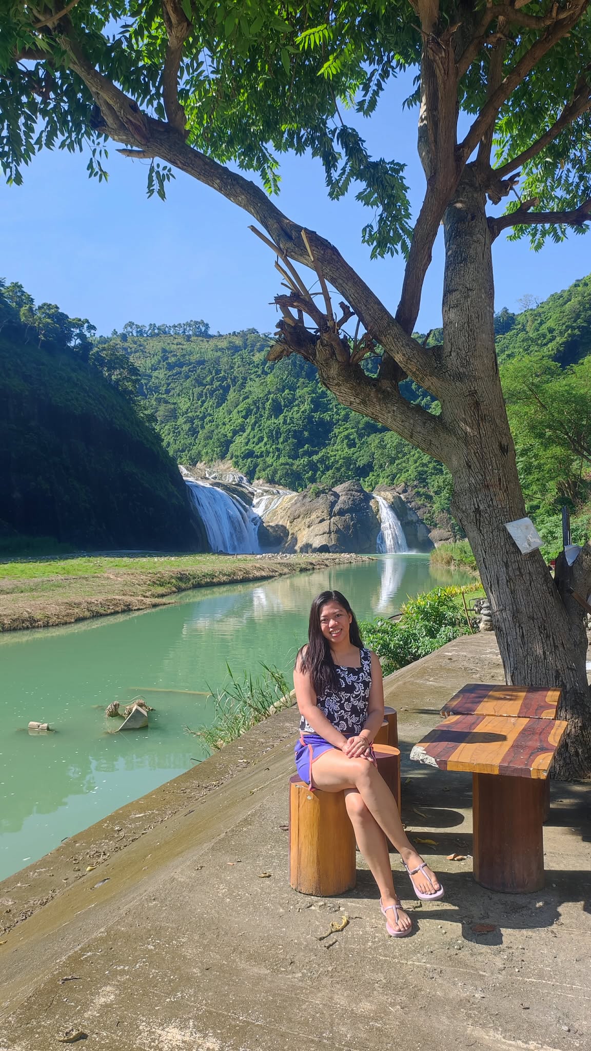 Visitors enjoying Pinsal Falls countryside setting in Sta. Maria Ilocos Sur