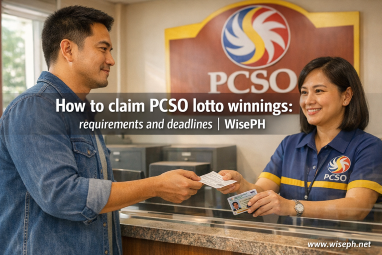 Claiming a PCSO lotto prize
