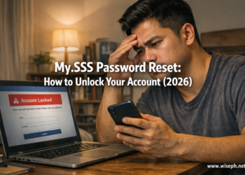 Filipino man locked out of My.SSS account on laptop, waiting for OTP on phone to reset password
