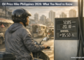 Filipino motorist at a gas station during the 2026 oil price hike in the Philippines