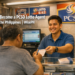 PCSO lotto agent serving a customer inside a lotto outlet in the Philippines