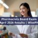 Filipino pharmacist in white lab coat holding PRC results for the Pharmacists Licensure Examination April 2026