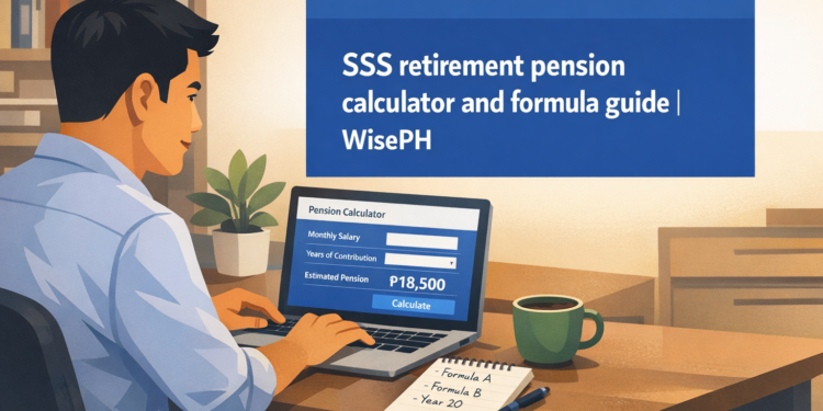 SSS retirement pension calculator 2026 showing Formula A and Formula B comparison for Filipino workers and freelancers