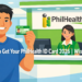 A Filipino man receives his PhilHealth ID card at an SM mall Express counter, illustrating the step-by-step process for getting a PhilHealth ID card in 2026.