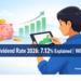 Filipino saver checking MP2 dividend rate 2026 on smartphone with 7.12% growth chart