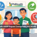 A Filipino family at a PhilHealth YAKAP accredited clinic, illustrating the four components of the YAKAP program: free consultations, medicines, lab tests, and cancer screenings.
