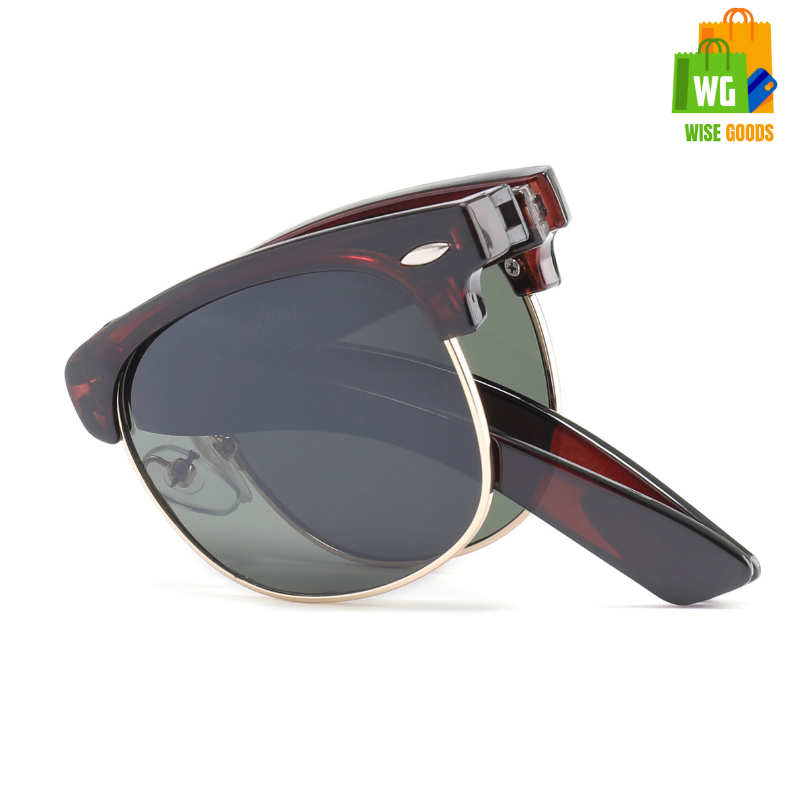 Stylish Foldable Sunglasses With Box Vintage - Image 2