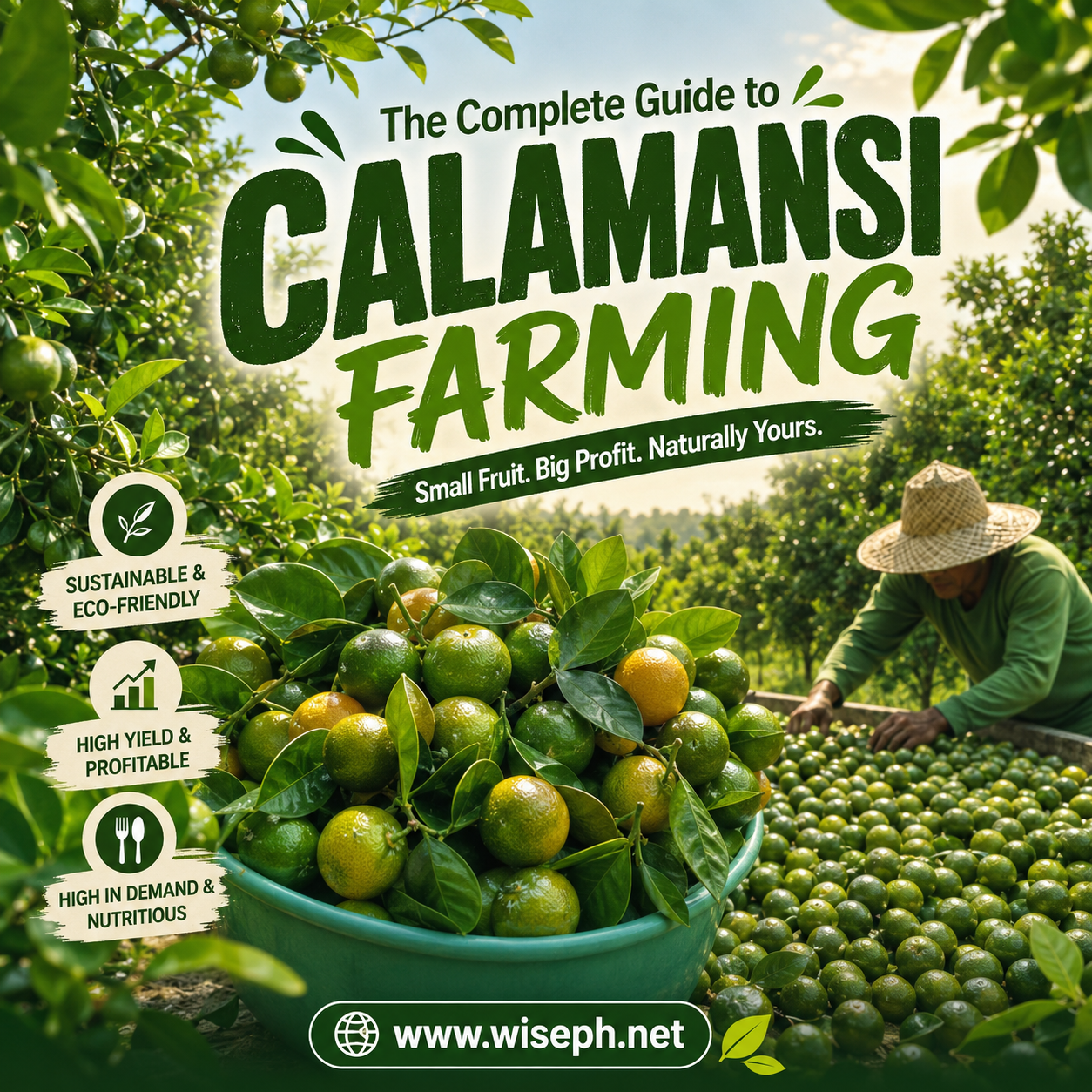 Calamansi farming guide for beginners in the Philippines showing potted trees with fruit