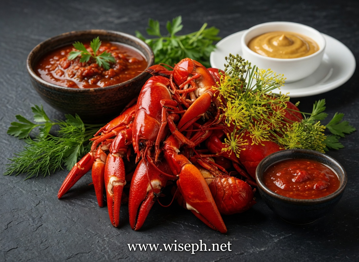 Cooked Australian Red Claw crayfish dish plated at a Philippine restaurant