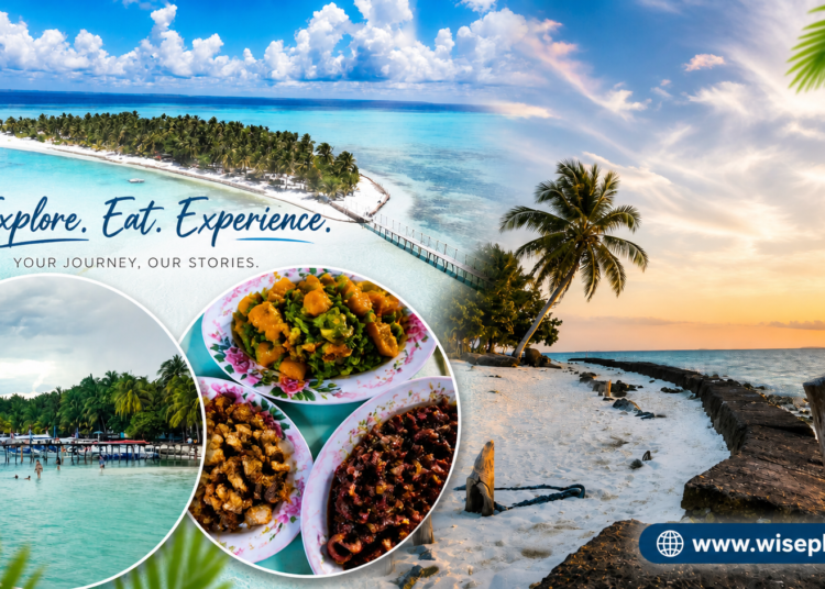 Beautiful Palawan beach collage featuring Patarawan sign, sunset shoreline, and white sandbar with boats; tropical island travel Philippines