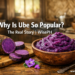 A bowl of freshly made Filipino ube halaya beside a raw ube tuber on a wooden table, showcasing the deep purple color of real Dioscorea alata.