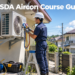 A Filipino aircon technician services a split-type air conditioner's outdoor unit as part of TESDA RAC Servicing training.